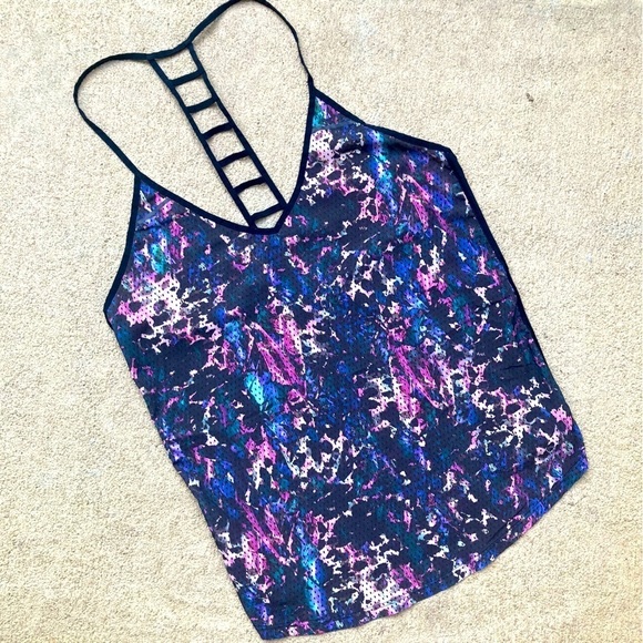 Lululemon Breezy Singlet Floral Sport Mesh Tank Top Size XS/S - Picture 2 of 7